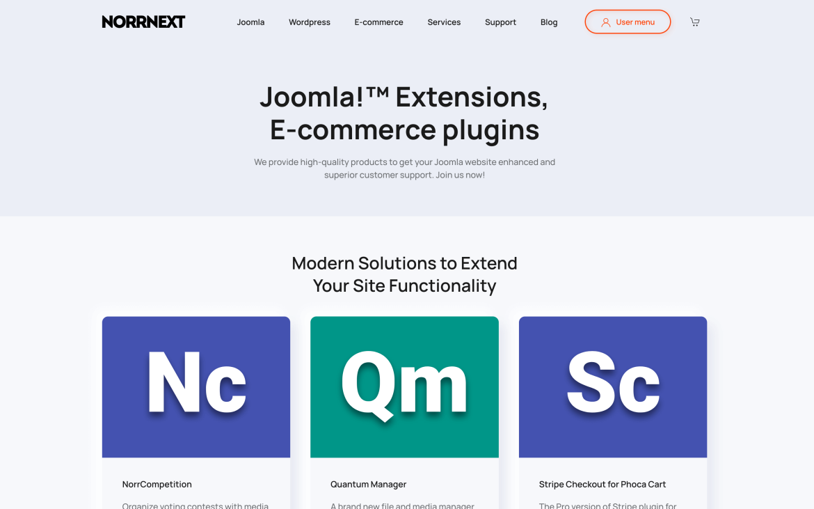 NorrNext - главная страница