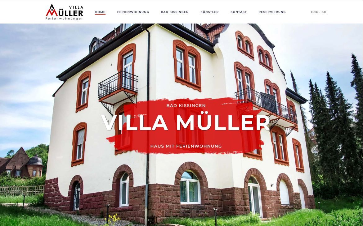Сайт гостевого дома Villa Müller Ferienwohnung (Германия)